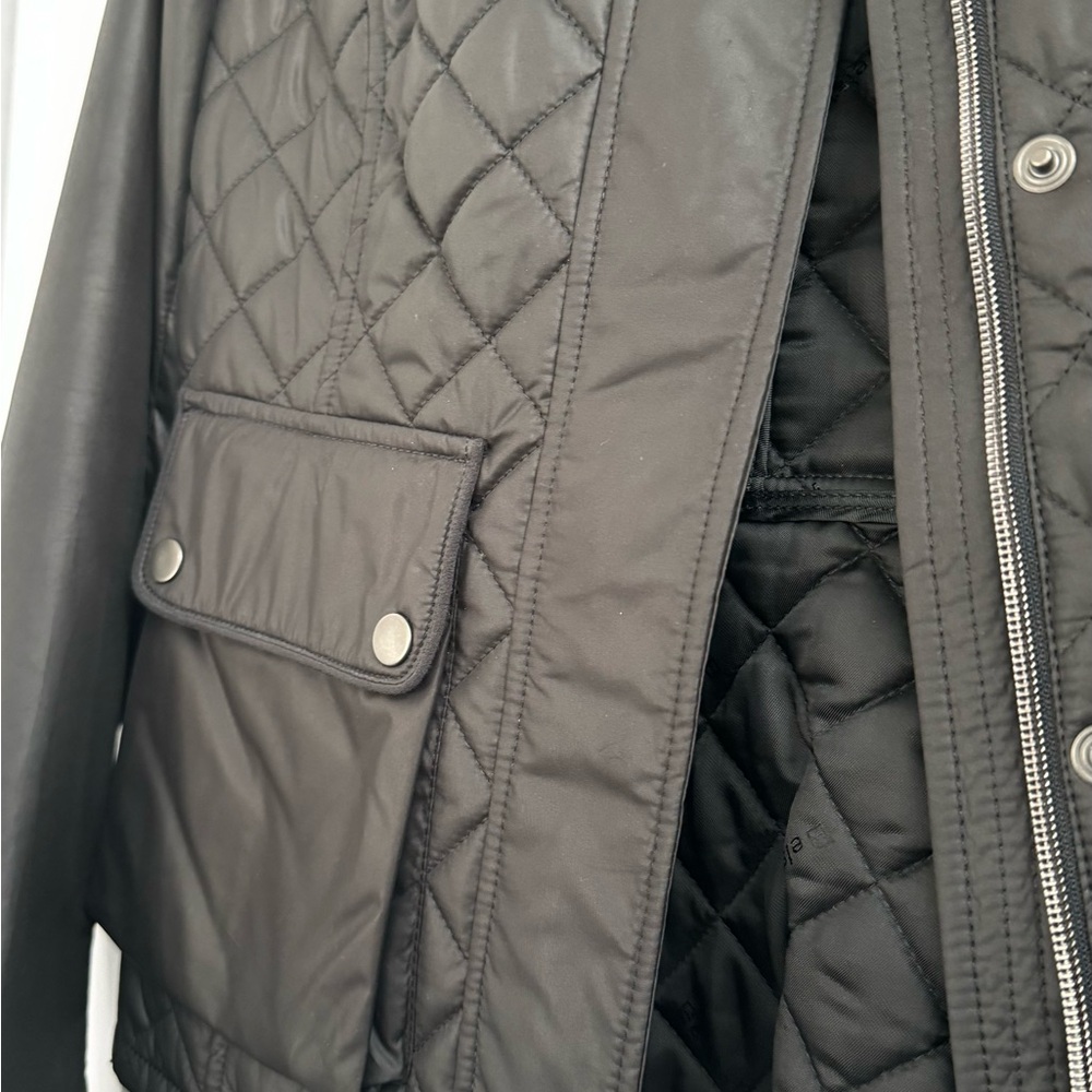 Belstaff bomber type jacket. Pockets. Puffy quality. Size small.